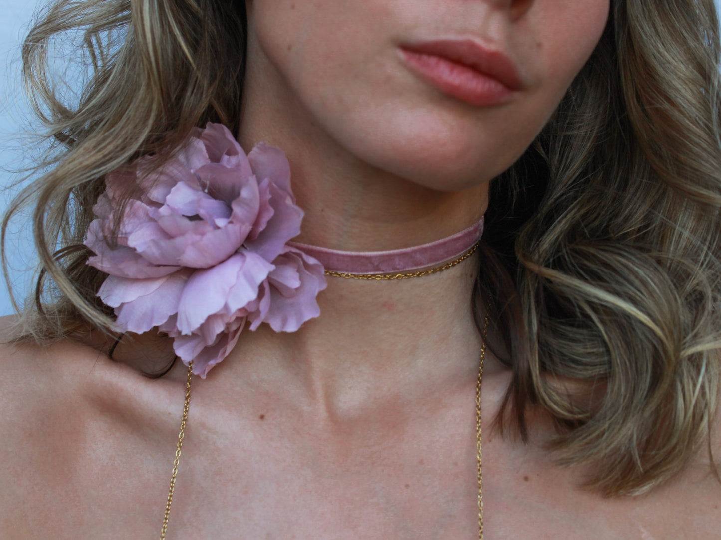 Choker Flor Lila