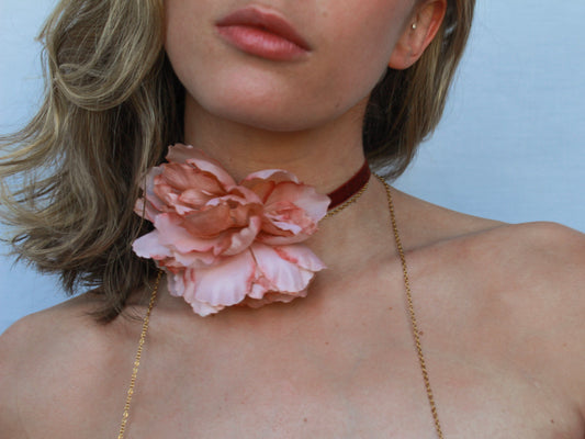 Choker Flor Rosa
