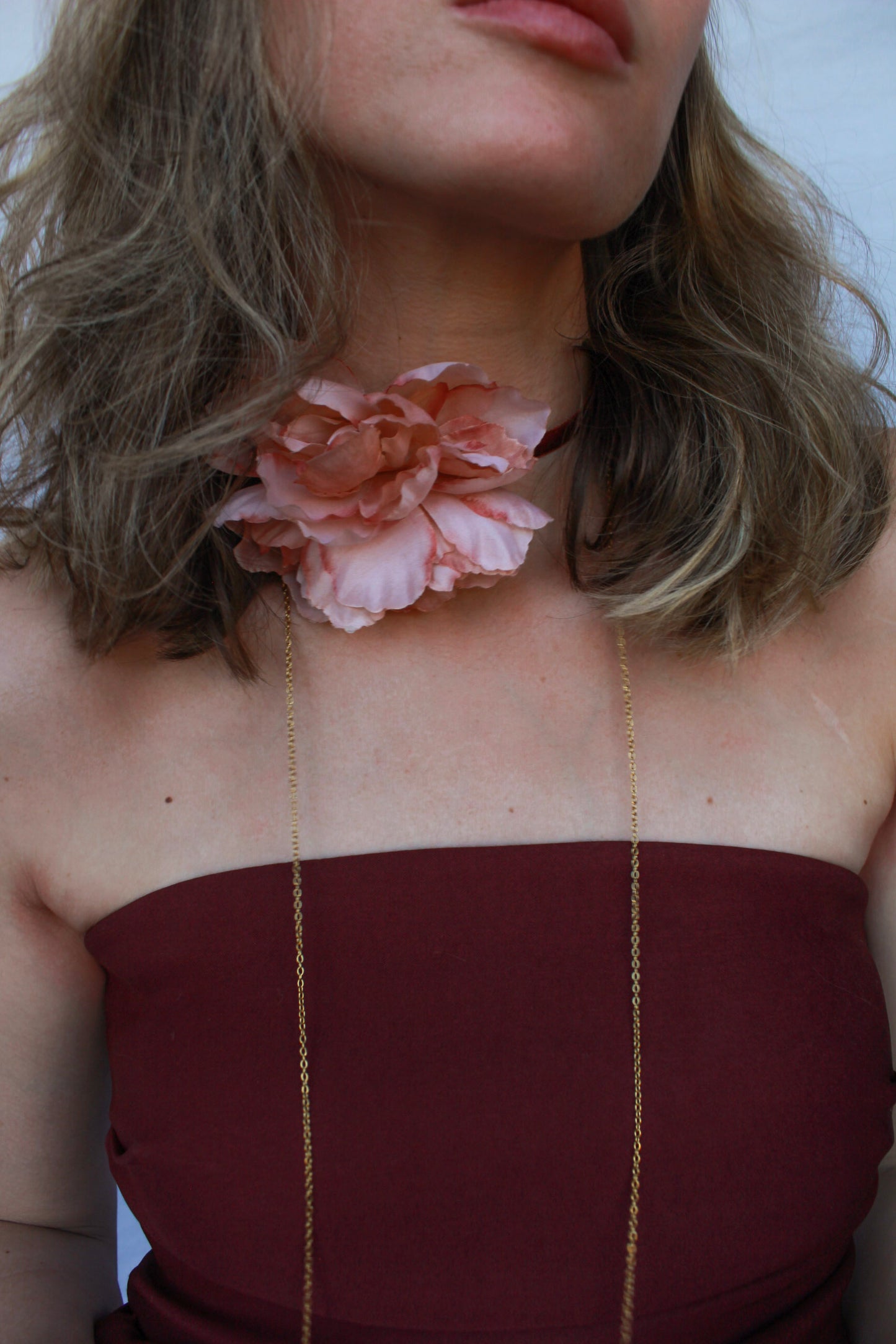 Choker Flor Rosa
