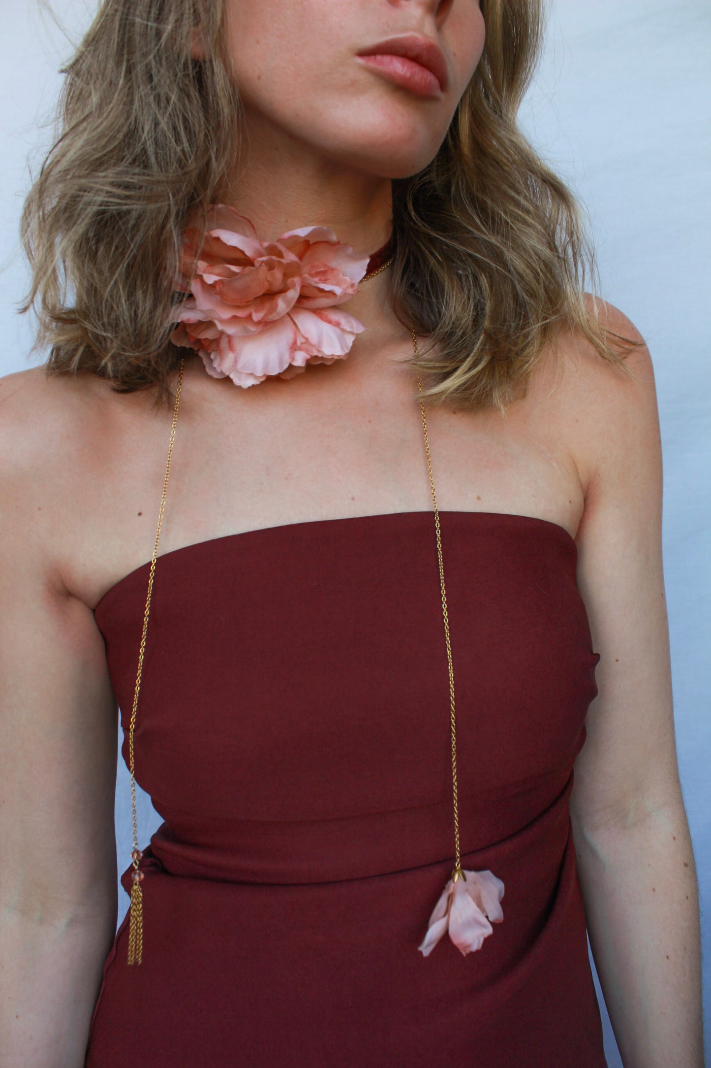 Choker Flor Rosa