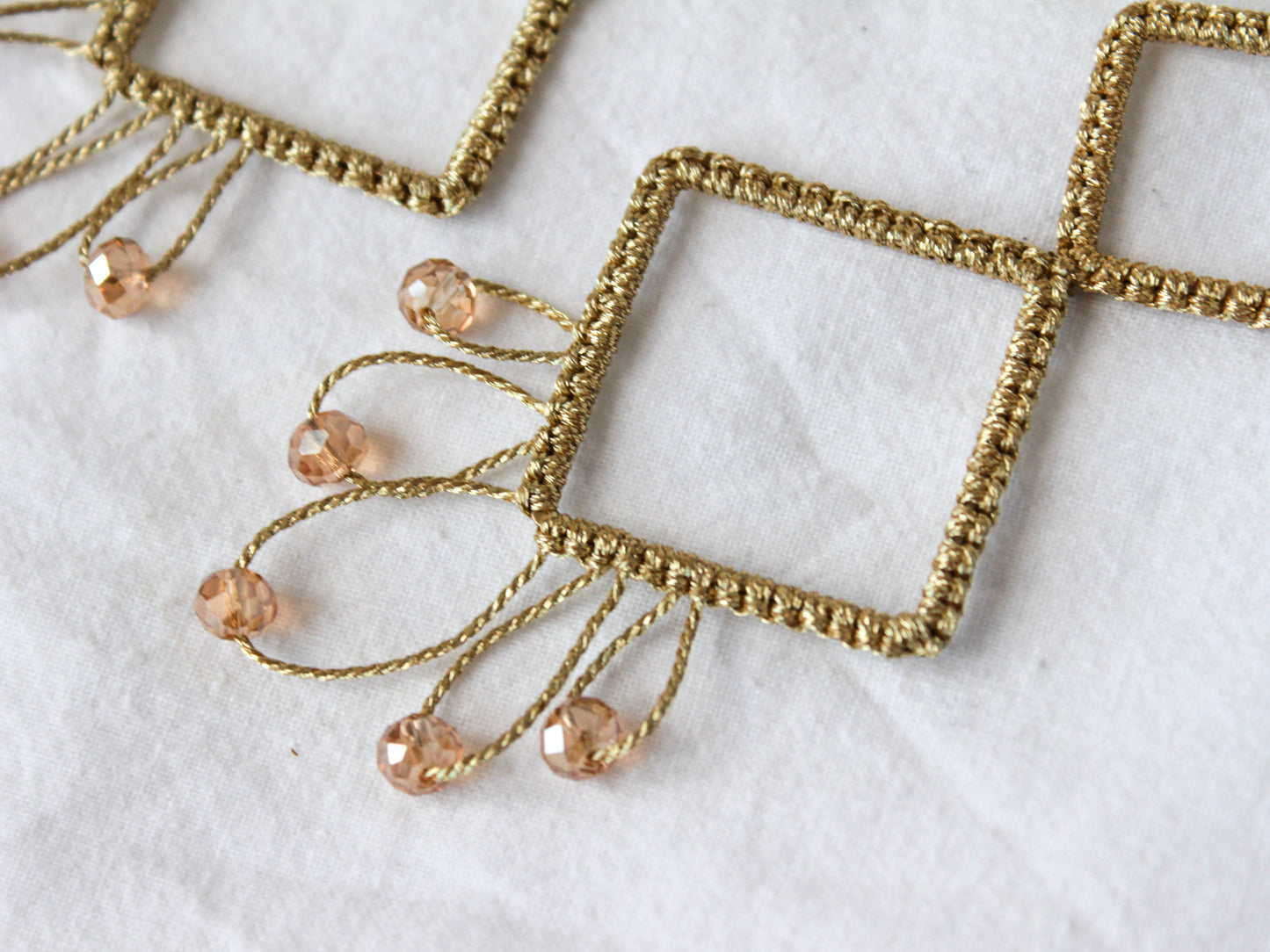 Pendientes Macramé Rombos