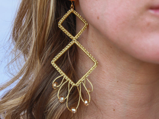 Pendientes Macramé Rombos