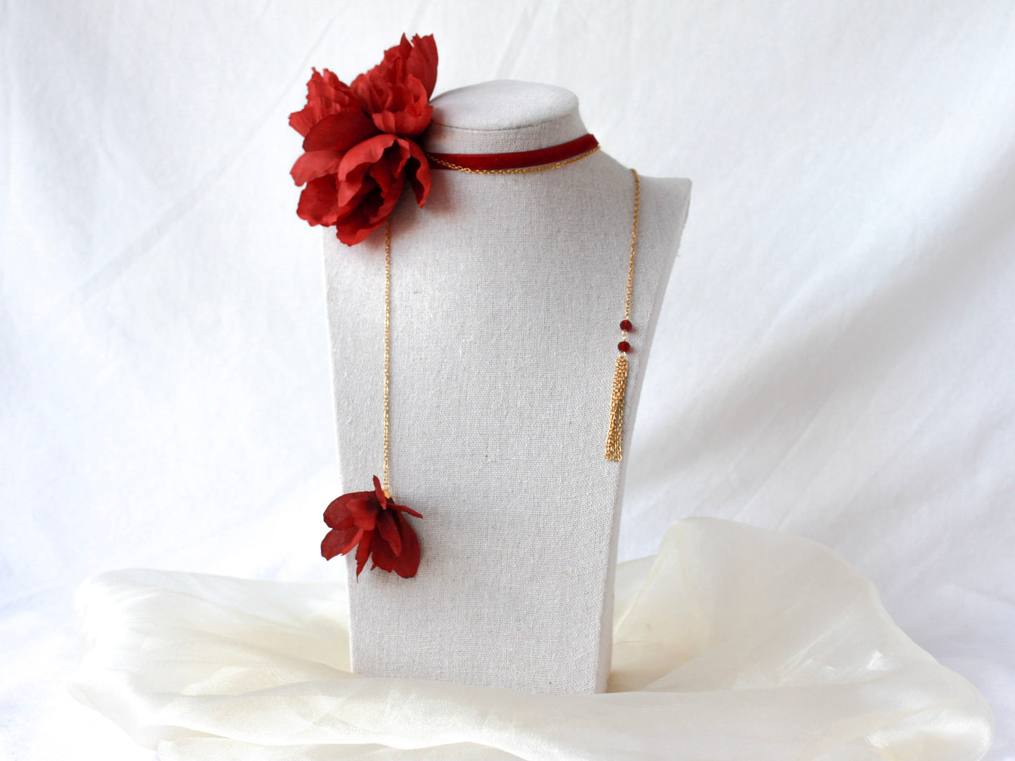 Choker Flor Rojo