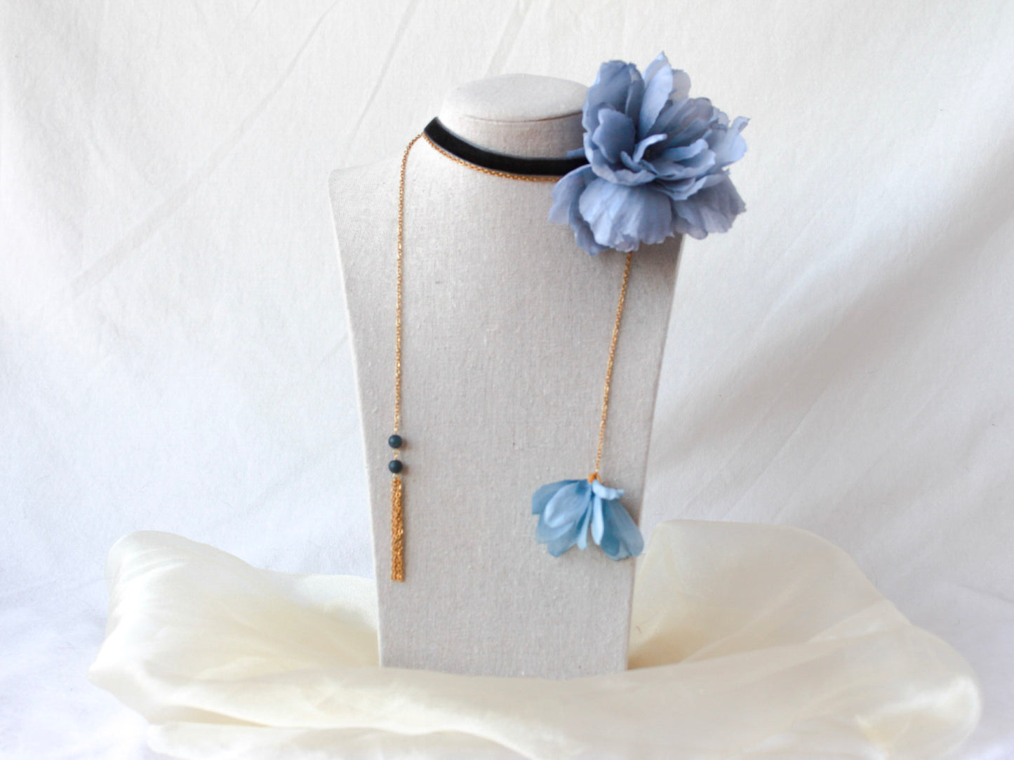 Choker Flor Azul