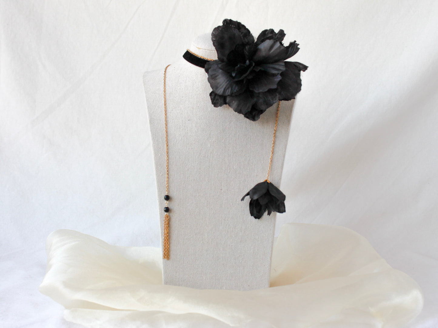 Choker Flor Negro