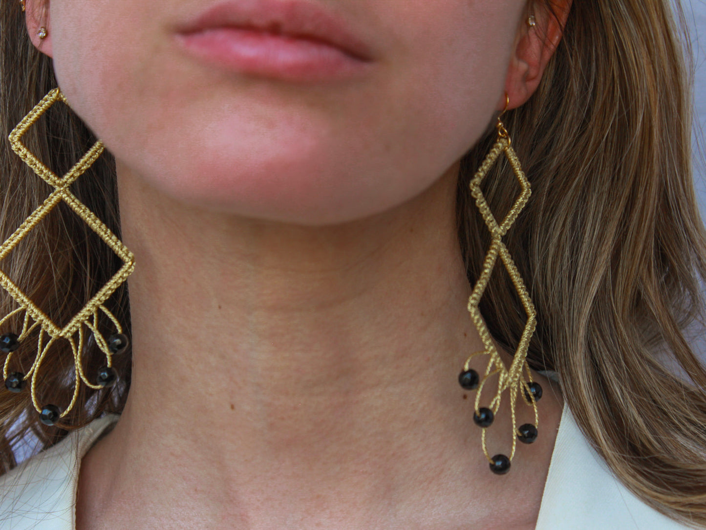 Pendientes Macramé Rombos