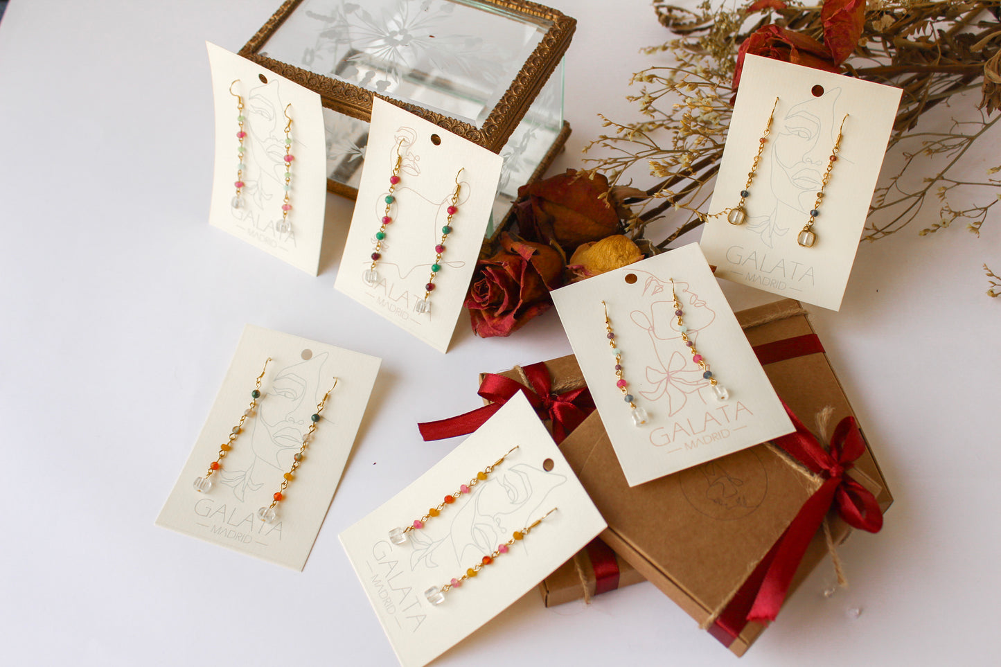 Pendientes Turmalina Cubo