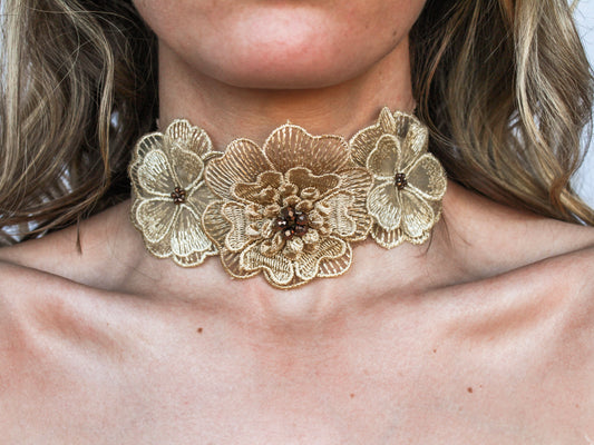 Choker Mimosa Bronce