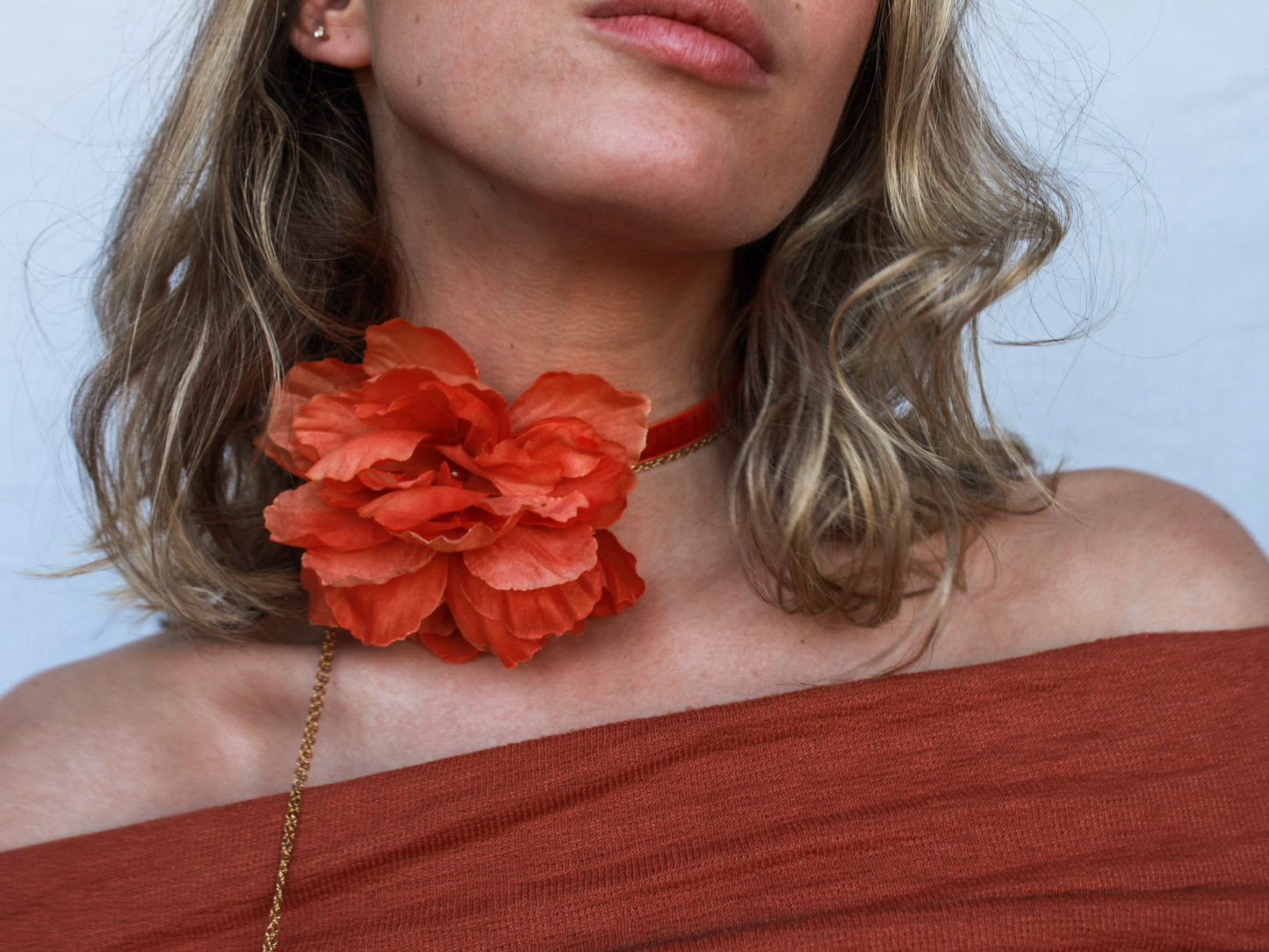 Choker Flor Naranja