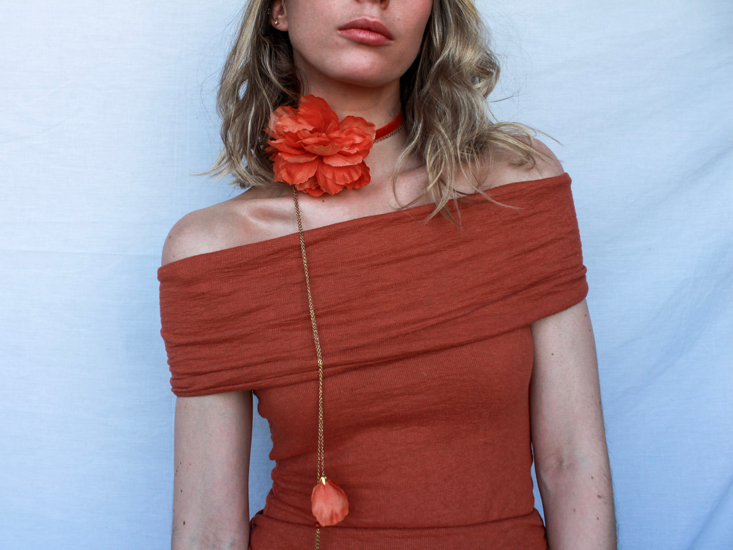 Choker Flor Naranja