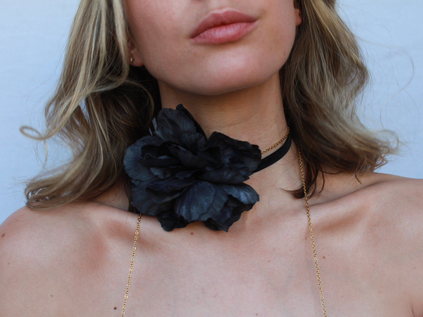 Choker Flor Negro