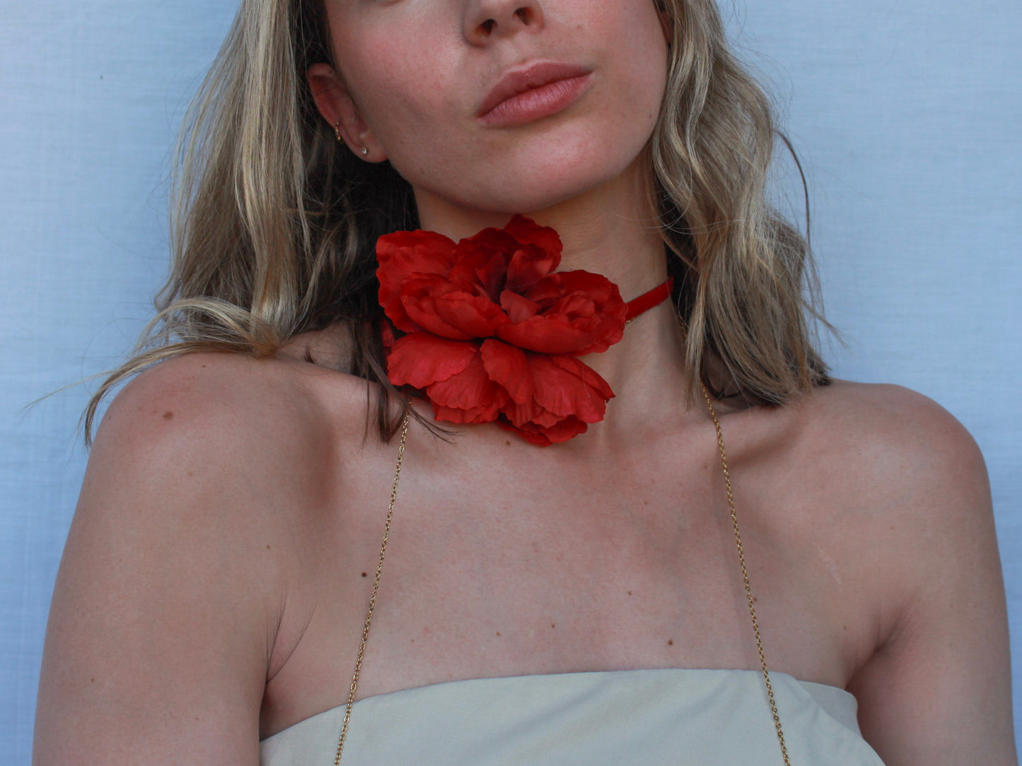 Choker Flor Rojo