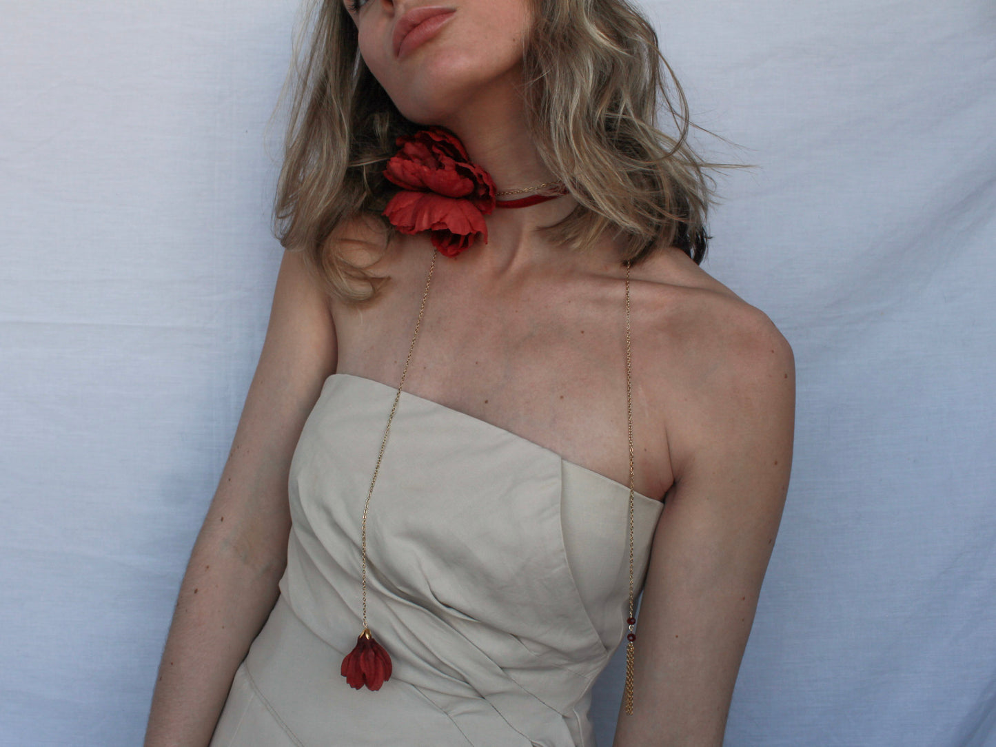 Choker Flor Rojo