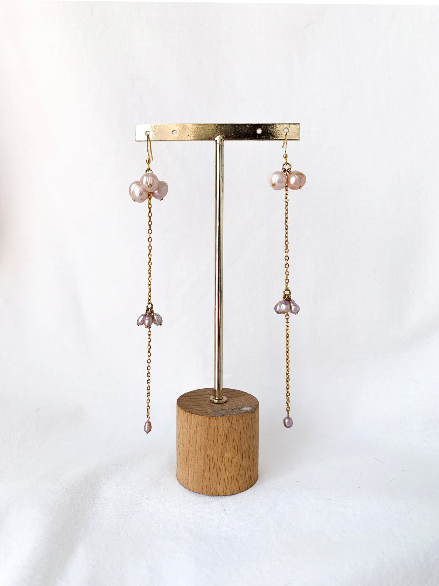 Pendientes Triple Perlas