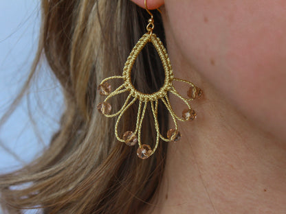 Pendientes Macramé Gota Pequeños