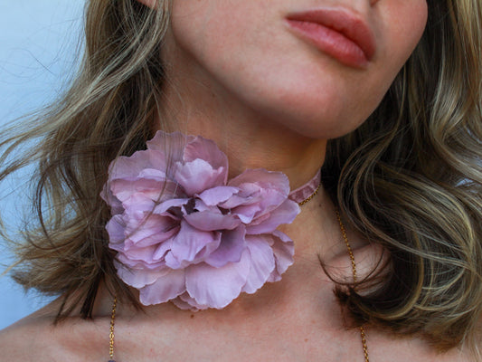 Choker Flor Lila