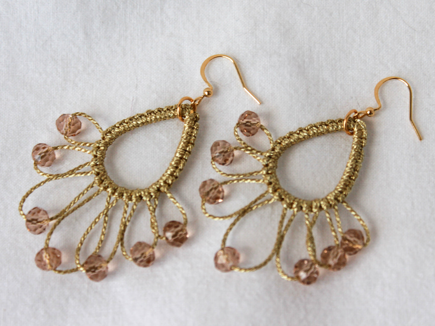 Pendientes Macramé Gota Pequeños