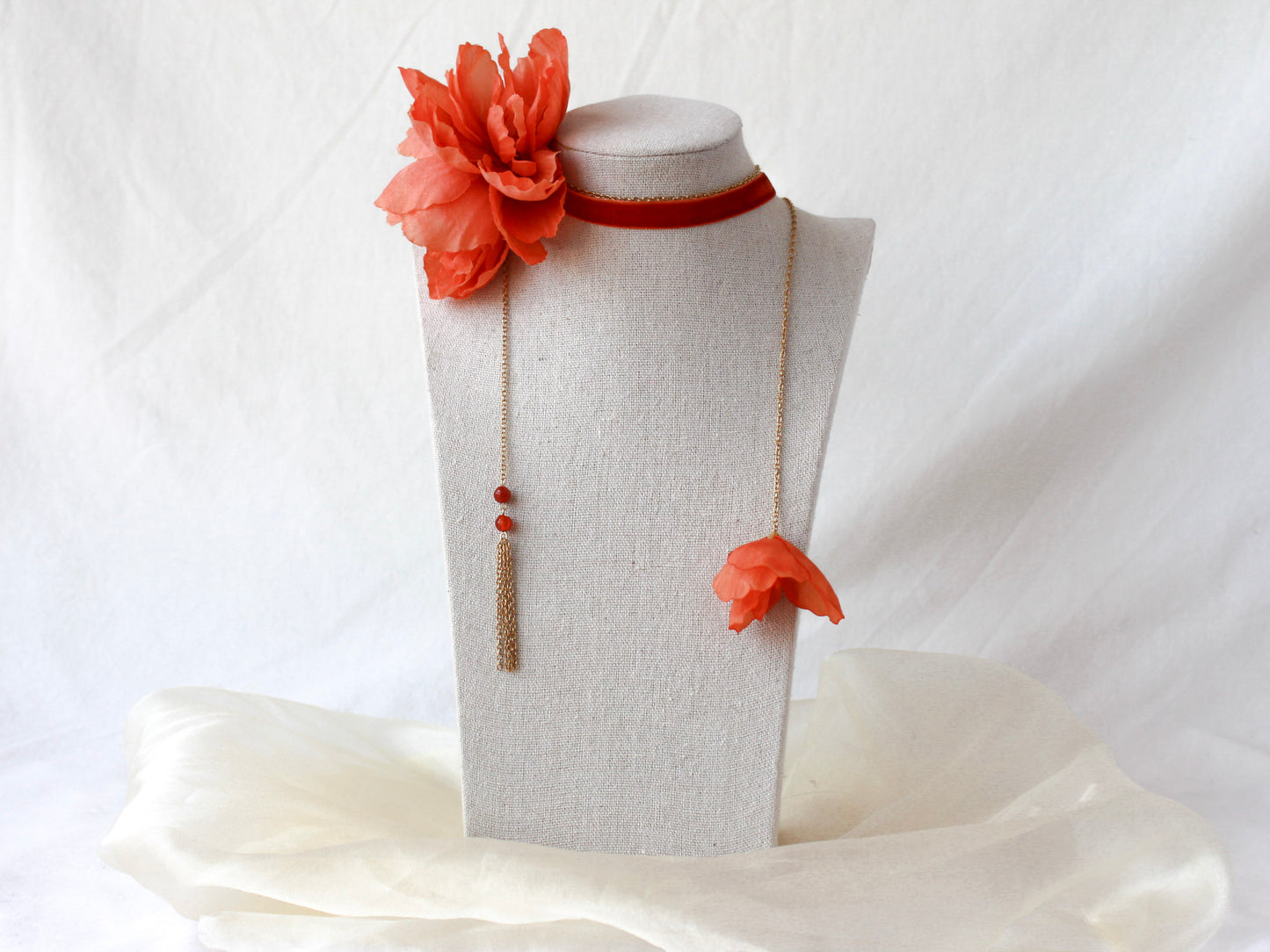 Choker Flor Naranja