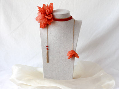 Choker Flor Naranja