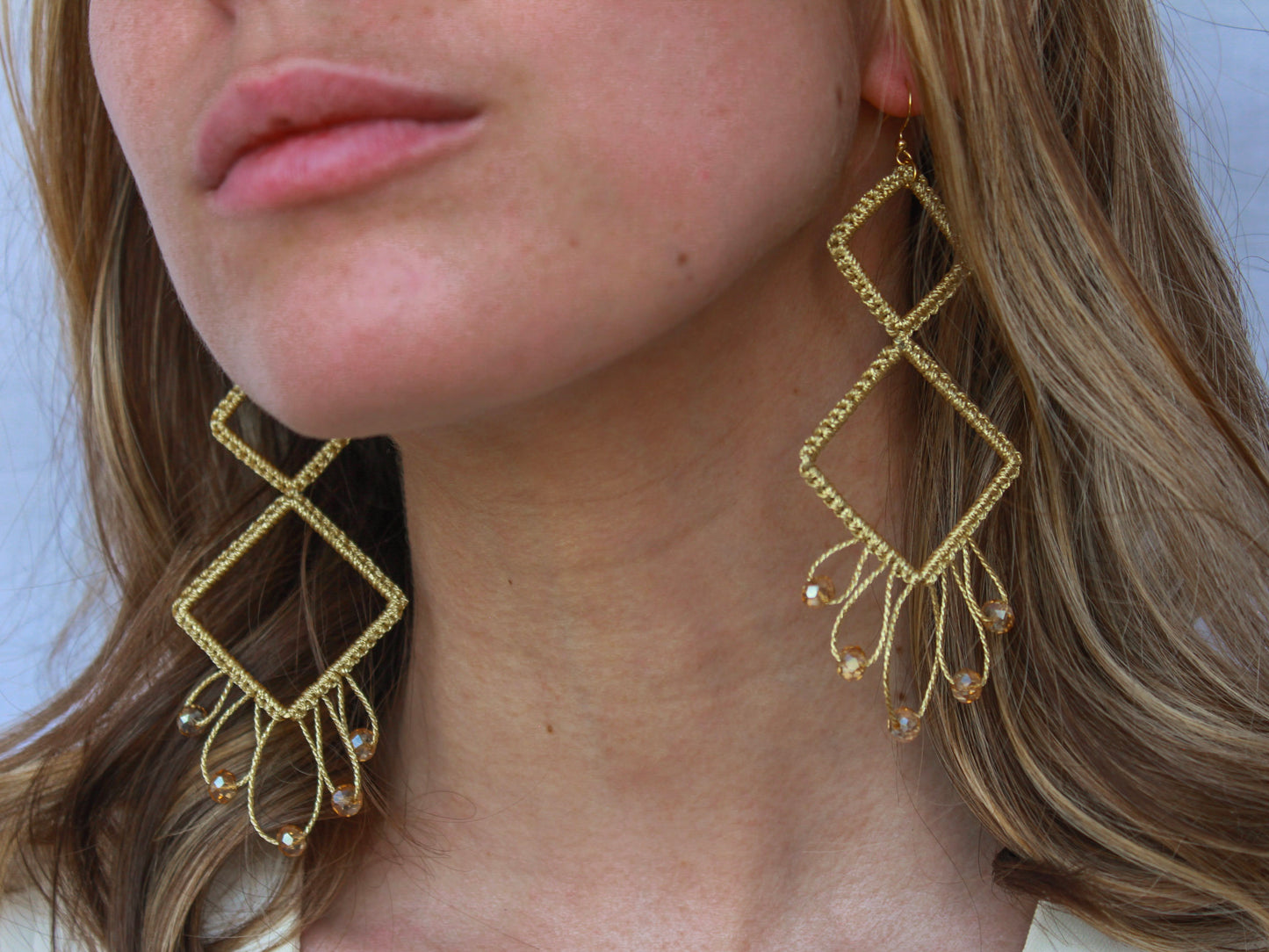 Pendientes Macramé Rombos