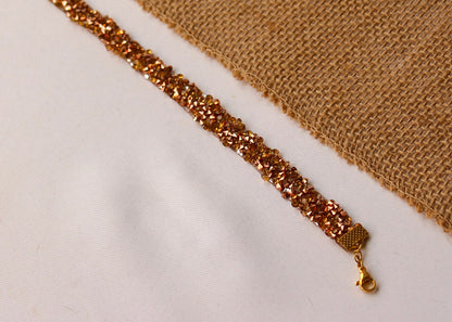 Choker Brillantina dorado mini