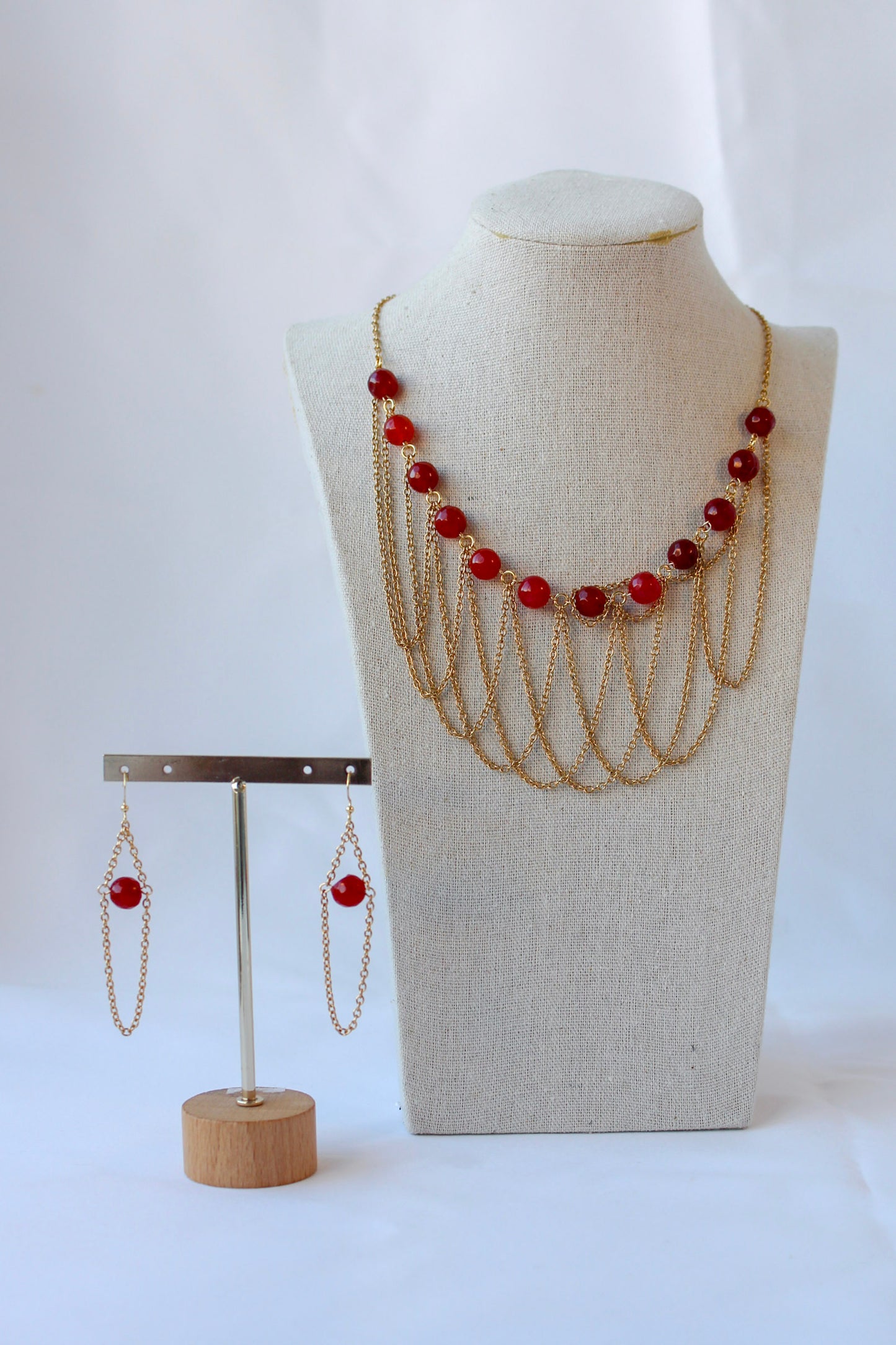 Conjunto Collar Telma rojo