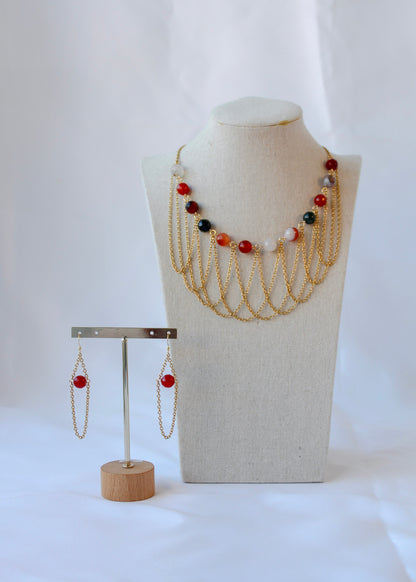 Conjunto Collar Telma multicolor